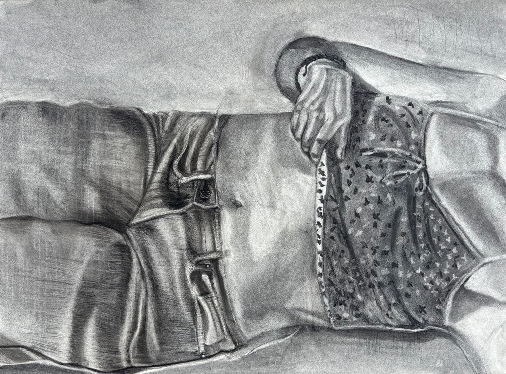 Do you see me now? Charcoal Art Print