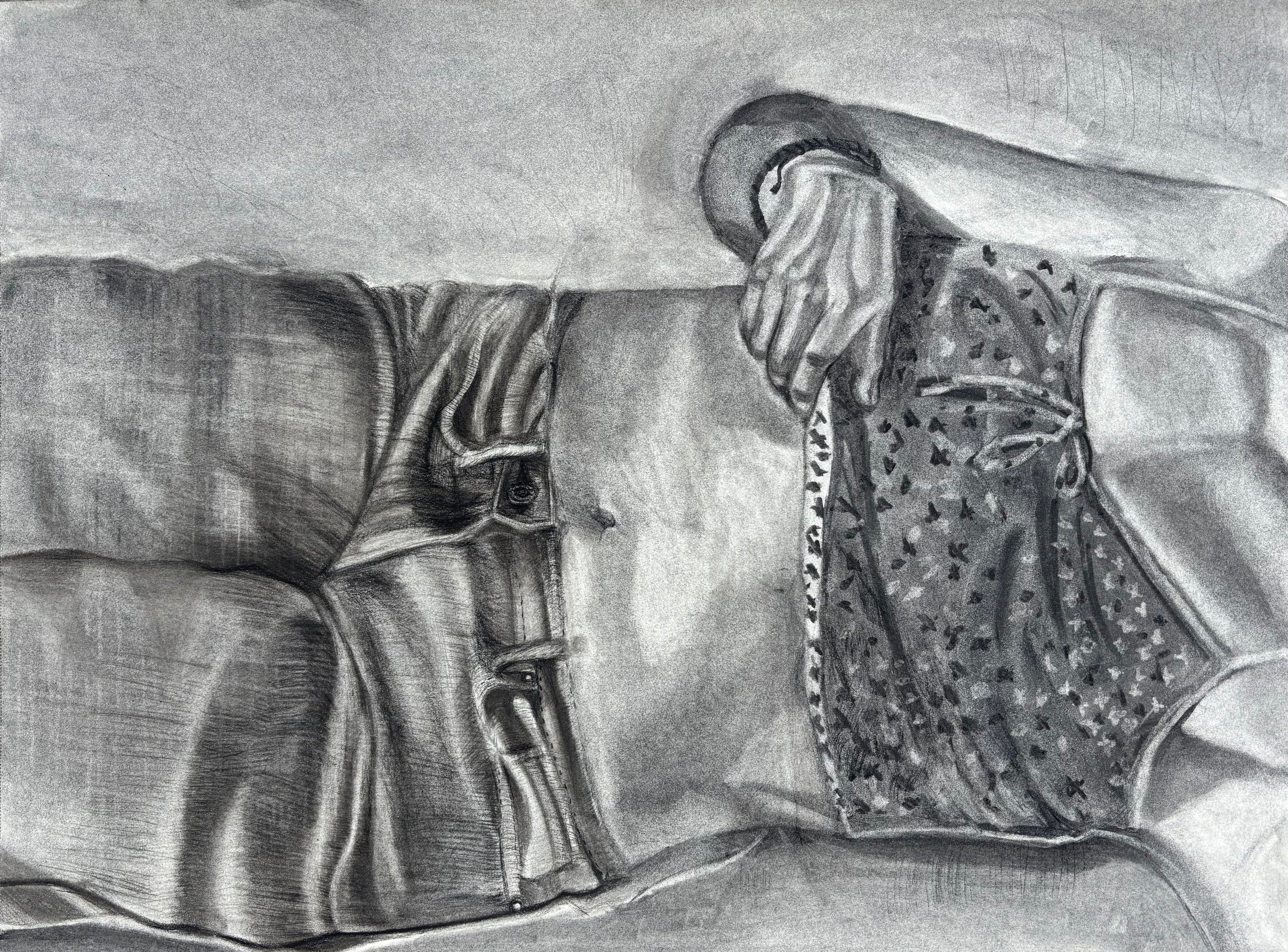 Do you see me now? Charcoal Art Print
